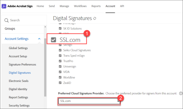 Adobe Acrobat Sign Digital Signatures
